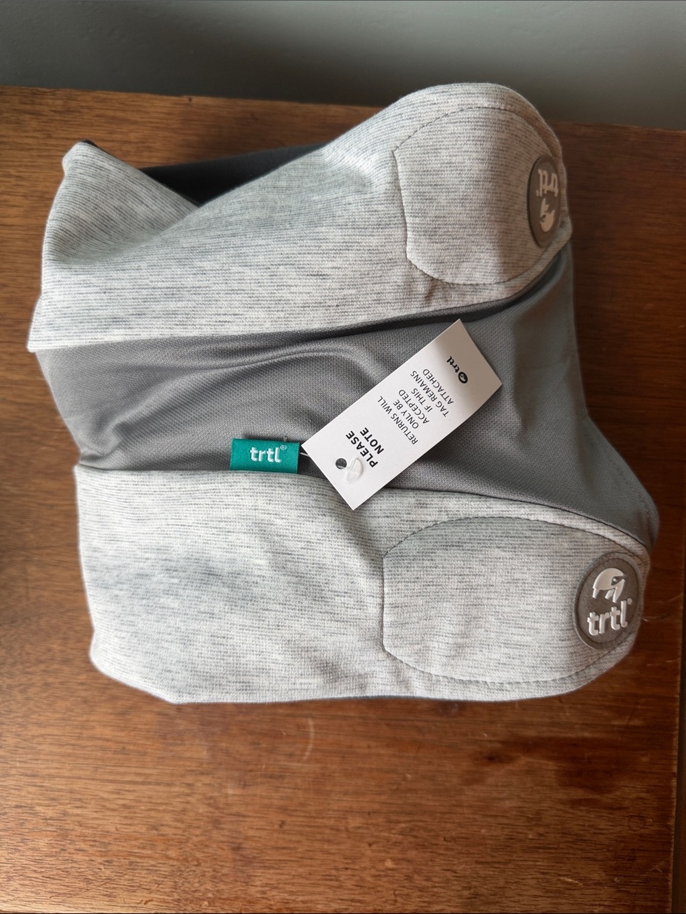 trtl Grey Adjustable Travel Neck Pillow